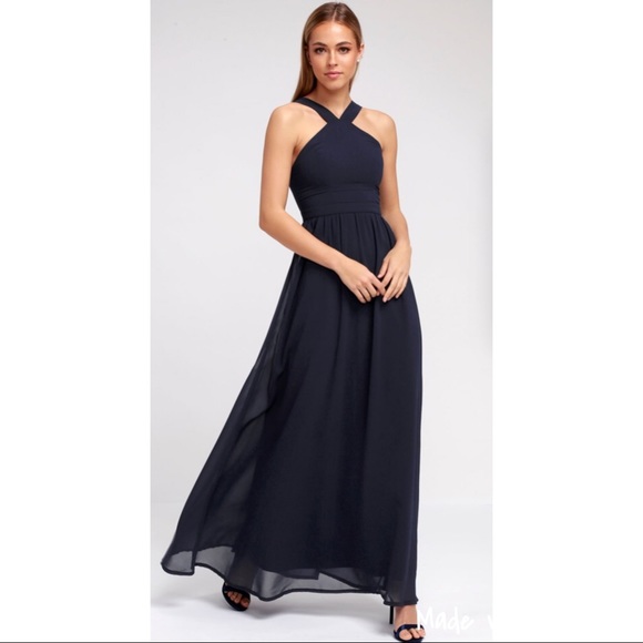 Lulus Dresses & Skirts - LuLu’s Navy Blue Maxi Dress (S)